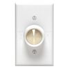 Leviton 612-6616-W Full Range Variable Fan Speed Control, 120 Vac, 60 Hz, 5 A, Switch, White