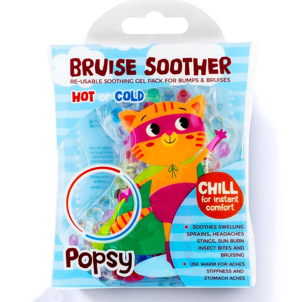 Children's Superhero Girl Bruise Soother! | Cooling Gel Pack/Ice Pack for Bumps and Bruises | Re-usable | Cold Pack & Warm Use | Soothing, Brings Smiles Back Fast! | Made by Jellyworks, Multi