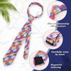 Alizeal Mens 8cm Rainbow Patterned Colorful Tie with Pocket Square Set, Rainbow Diamond