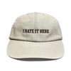Vivian Flytrap Unisex I Hate It Here Washed Embroidered Dad Baseball Cap - Cream