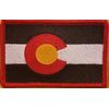 COLORADO Flag Tactical Custom & Unique Iron-On Patch Morale Emblem Red Border 