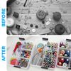 Bins & Things Stackable Storage Container with 18 Adjustable Compartments - Clear - Craft Storage/Craft Organizers and Art Supply Organizer