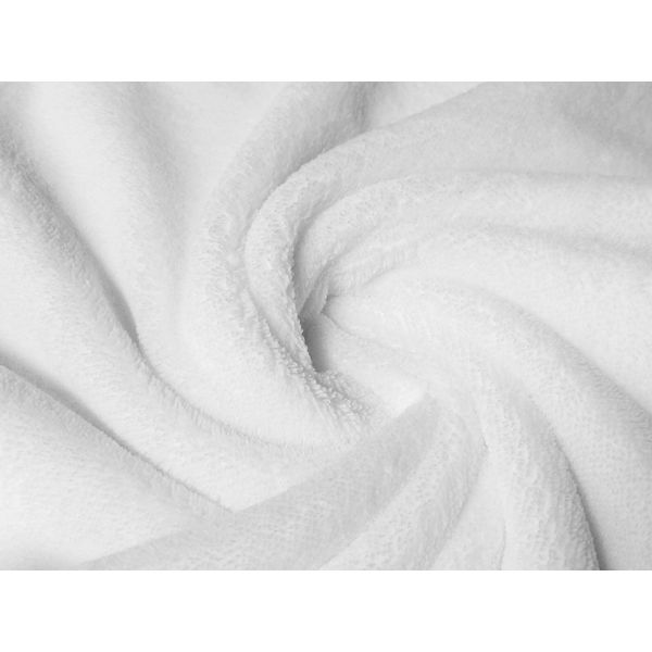Organic Cotton Terry Towelling Fabric Material - White, 1Mtr 150cmx100cm