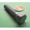 Galvanized Hex Head Lag Screw  1/2 Threads x 3.0" Length, 10 pcs