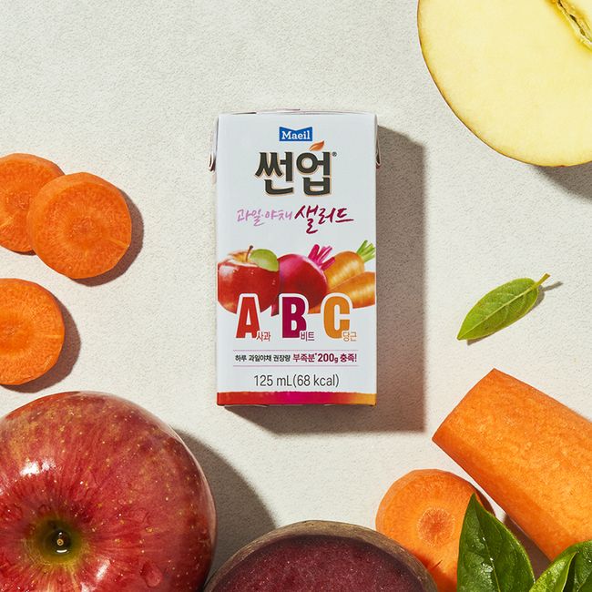 Sunup Fruit Vegetable Salad ABC Juice 125ml 24 packs [Guaranteed arrival] [KRW 1,500 discount per box when purchasing multiple items]