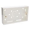 Surface Mount Double Patress Box, 27mm Deep, White