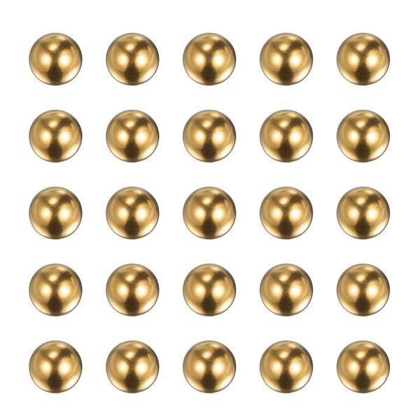 sourcing map 12pcs 10mm Precision Solid Brass Bearing Balls for Bearings Valves Decoration