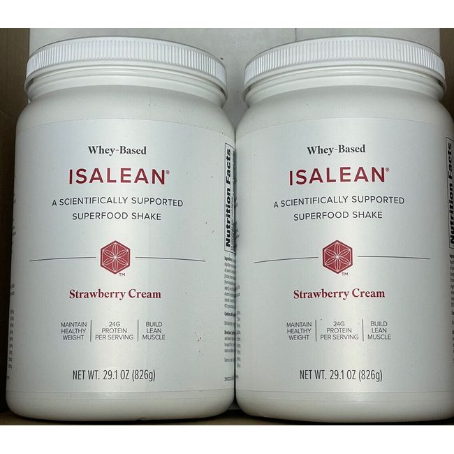 Pack of 2 Isagenix Isalean SuperFood Shake Strawberry Cream Meal - Exp 8/24