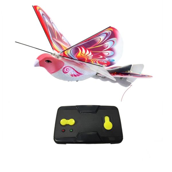 eBird Pink Butterfly - Flying RC Bird Drone Toy for Kids. Indoor / Outdoor Remote Control Bionic Flapping Wings Bird Helicopter. USB Recharging. Creative Child Preferred Choice Award Winner