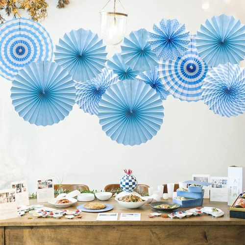 ZOYUBS Paper Fans, Decorative Set of 6, Paper Fan, Paper Fan, Paper Decoration, Birthday, Decoration, Paper Fan, Wedding, Christmas, Halloween, Graduation, Decoration, Festival, Event, Mall, Party