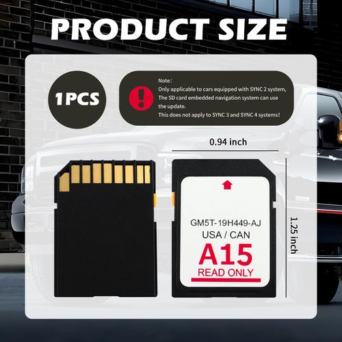 A15 Compatible with Lincoln Ford Navigation SD Card,Latest Version Sync 2 System SD Card of GPS Navigator for Car OEM GM5T-19H449-AJ,Car in-Dash Navigation GPS Units Map Card