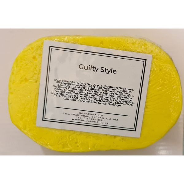 Guilty Style soap Filled Sponge Approx 90g About 12 Washes Approx Colour May Vary