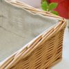 Willow Square Basket Medium Size Inner Lining: Light Gray