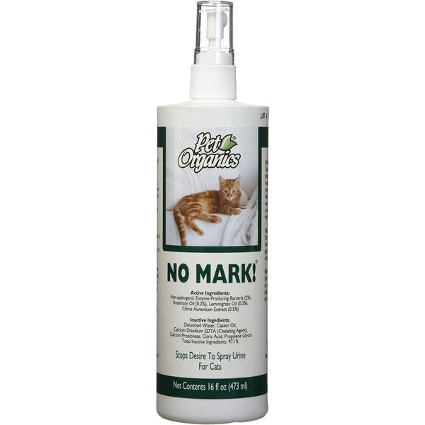 NaturVet Pet Organics NO MARK! Urine Odor Eliminating Spray for Cats 16 oz