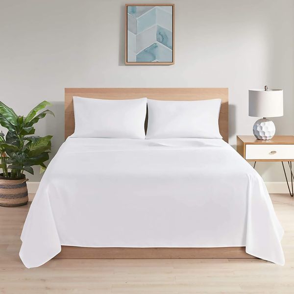 Ray Bedding Flat Sheet 100% Egyptian Cotton Bed Sheets Small Double 400 Thread Count Small Double Bed Sheet Soft, Breathable, Machine Washable Luxury Flat Sheets Small Double