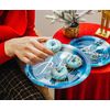 Silver Buffalo Polar Express Train Arrival 9-Inch Paper Plates Tableware Set, Blue
