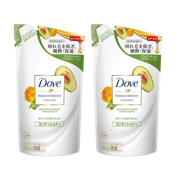 Dove Botanical Selection Damage Protection Conditioner, 2 Refills, 12.8 oz (350 g) x 2