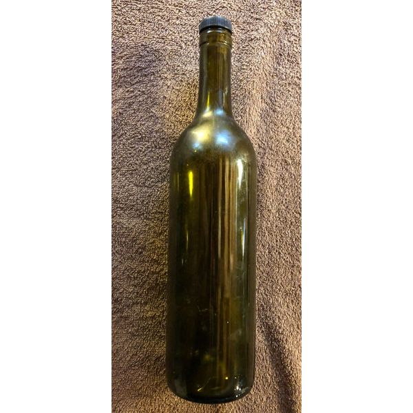 Large Green Glass Olive Oil Dispenser Bottle