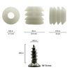 Plastic Hinge Dowel Inserts with Screws 100 Pack