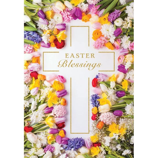 Easter Card Open Floral - 7 x 5 inches - Regal Publishing