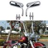 Chrome Mini Motorcycle Mirrors For Harley Davidson Street Glide Softail Touring