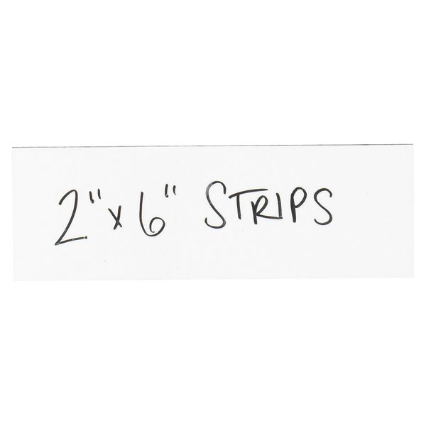 Poly Bag Guy Warehouse Labels, Magnetic Strips, 2" x 6", White, 25/Case