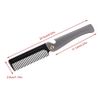 Folding Beard Comb, Stainless Steel Round Comb Teeth Beard Comb Folding Pocket Moustache Shaping Comb for Household Barber Salon(2#)