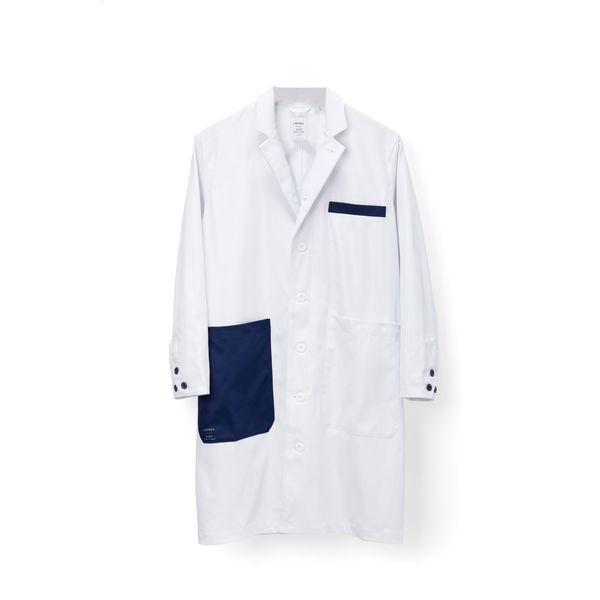 LABTAS+ WHITECOAT/Lab Coat, Men's Research Coat SHIPS uniform works Design, Long Sleeve