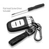 GMC Black Carbon Fiber Strap Gunmetal Hook Key Chain