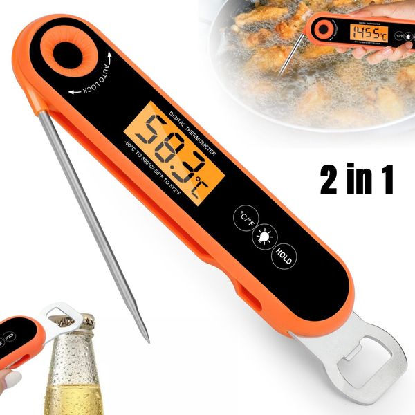 Instant Read Digital Meat Thermometer for BBQ Grill Smoker Kitchen Food Cooking