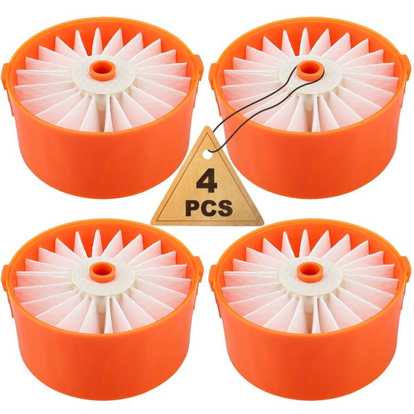 4 Pack Filter Element for BLACK + DECKER BSV2020 BSV2020G BSV2020WAPB Wireless Vacuum Cleaner Accessory