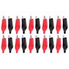 20pcs 28MM Crocodile Clip PVC Sleeve Crocodile Connector Electrical Testing Clips Electrical Clamp for Testing Probe Meter