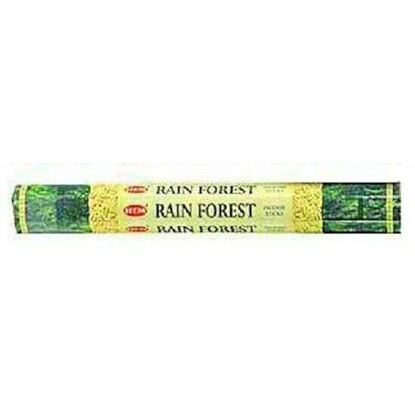 HEM INCENSE STICKS - 20 STICK HEXAGON BOX -RAIN FOREST SCENT