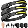 Headlamp Rechargeable, 230° Wide Beam Head Lamp, Motion Sensor LED Head lam
