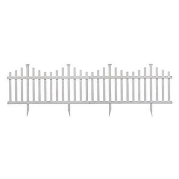 No Dig Vinyl Picket Fence Panels Easy Install Recycled PVC Garden Panel Pet Safe