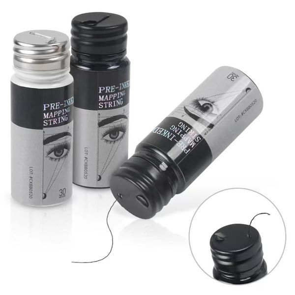 BeautyPros Brow Mapping String 100ft Pre-Inked Mapping String for Microblading Supplies, Mapping String for Eyebrow Mapping, Allergen-Free, Brow Mapping Tool for Eyebrow (Black)