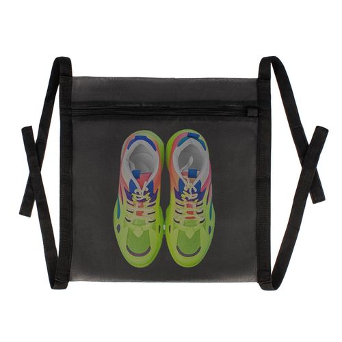 Shoe Dryer Bag: Laundry Bags Mesh Wash Bags - Laundry Shoe Bag For Washer And Dryer - Sneaker Dryer Bag - Dryer Door Shoe Net With Elastic Straps 15.7" X 15.7" Black(1 Pack)