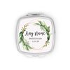 Personalised Floral Bridesmaid Compact Pocket Mirror Any Name Initials Custom Monogram