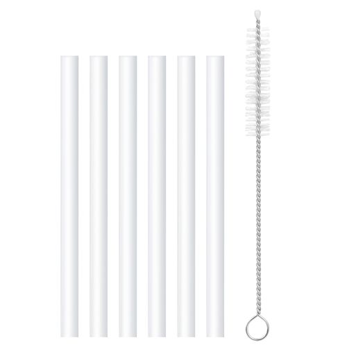 Replacement Straws Compatible with Simple Modern Kids Water Bottle 14oz-Simple Modern Straw Lid Straw Replacement-Accessories Set-6 Pack BPA Straws and 1 Pack Brush
