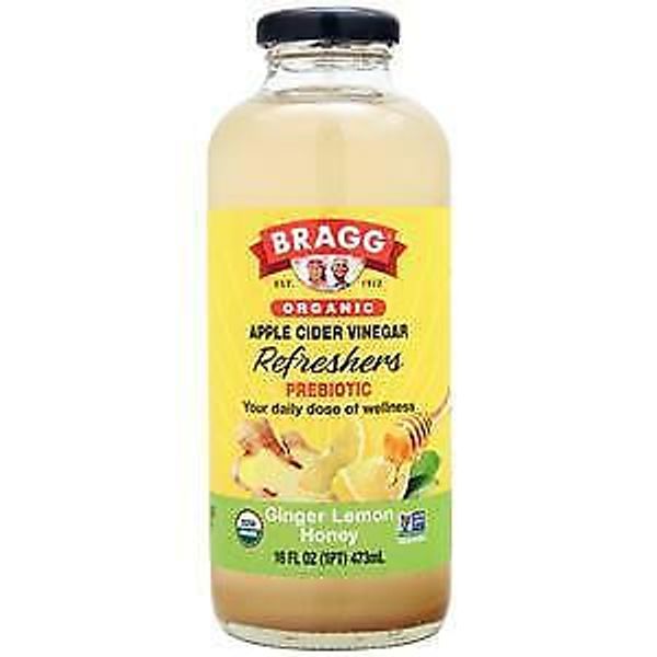 Bragg Organic Apple Cider Vinegar Refreshers Ginger Lemon Honey 16 fl.oz
