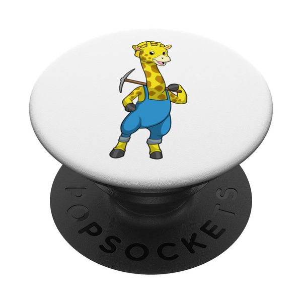 Giraffe Mining Miner Pickaxe PopSockets Swappable PopGrip