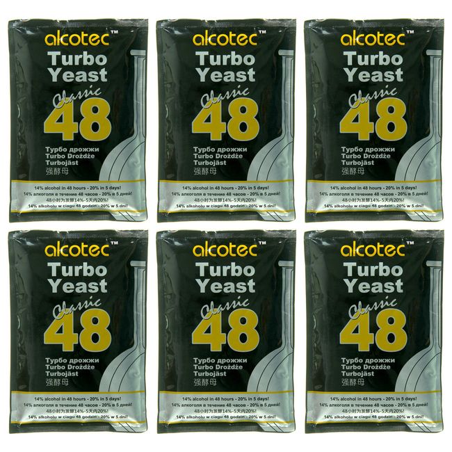 Alcotec Classic 48 Hour Turbo Yeast (Pack of 6)