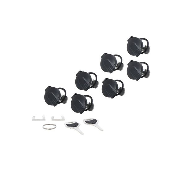 Trax ION/EVO/ADV Trunk Locks SW-MOTECH 7 Pieces with 2 Keys, Black