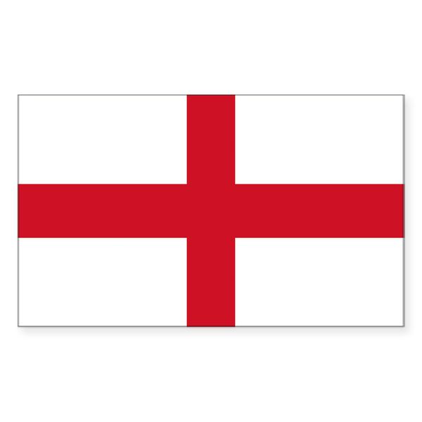 CafePress St George Cross England Flag Sticker (Rectangular Rectangle Bumper Sticker Car Decal