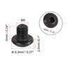uxcell Hex Socket Cap Bolts Hex Socket Button Head 304 Stainless Steel M5x6mm 50pcs