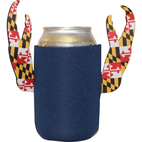 Basic (Blue w/ Maryland Claws) / Crab Claw Can Cooler - Maryland Flag / 1