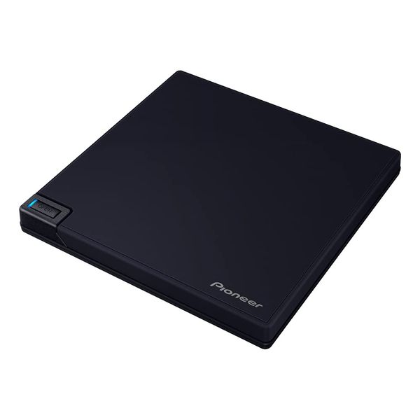 Pioneer Ultra HD Blu-ray UHDBD Playback Compatible with Windows 11 (Matte Black) Clamshell Type Blu-ray Drive with USB 3.2 Connection External Portable (BDR-XD08MB-S)