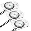 PATIKIL Orienteering Compass, 3 Pack Hiking Backpacking Compass with Declination Scale Map Compass for Camping and Survival Navigation, White