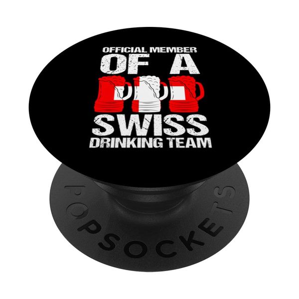 offizielles Mitglied eines Schweizer Trinkteams Swiss PopSockets mit austauschbarem PopGrip