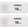 KIOXIA TransMemory U202 USB Flash Memory, 16 GB, Set of 2, Compatible with Windows and Mac